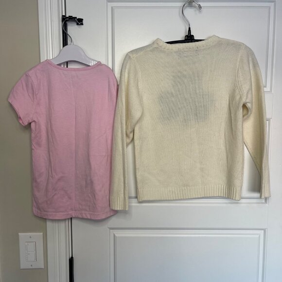 Easter & St. Patrick's Day Holiday Top Set Girls Size 7-8 Shamrock Bunny Designs - Picture 3 of 14